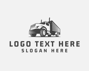 Haulage - Trailer Truck Logistics Transport logo design