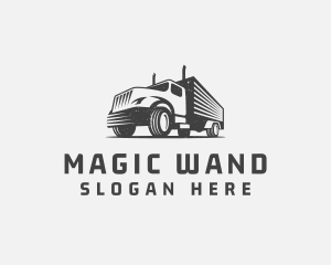 Trailer Truck Logistics Transport Logo