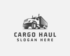 Trailer Truck Logistics Transport logo design