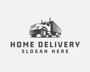 Trailer Truck Logistics Transport logo design