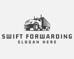 Trailer Truck Logistics Transport logo design