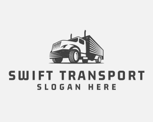 Trailer Truck Logistics Transport logo design