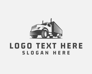 Logistics - Trailer Truck Logistics Transport logo design