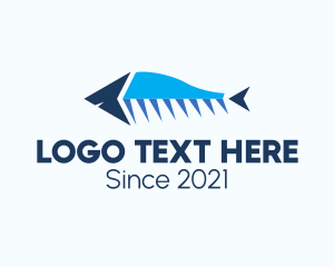 Restaurant - Geometric Fish Origami logo design