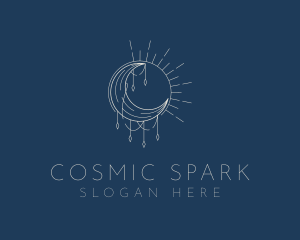 Elegant Cosmic Moon logo design