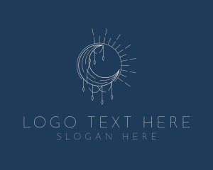 Elegant Cosmic Moon Logo