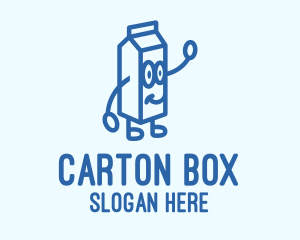 Carton - Happy Milk Carton logo design