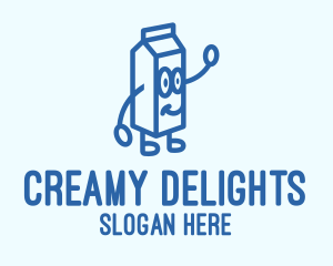 Dairy - Happy Milk Carton logo design