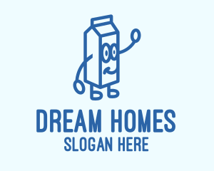 Happy Milk Carton logo design