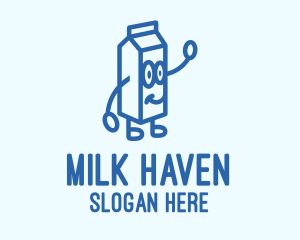 Dairy - Happy Milk Carton logo design