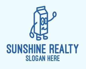 Happy Milk Carton logo design