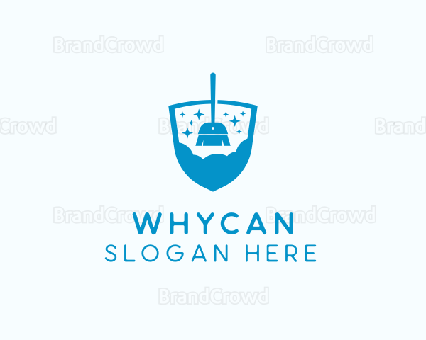 Broom Cleaning Shield Logo