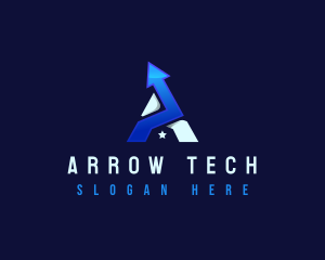 Arrow Up Letter A logo design