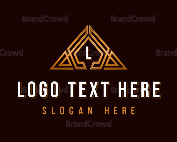 Geometric Pyramid Triangle Logo