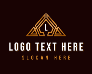 Luxe - Geometric Pyramid Triangle logo design