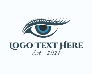 Eyelash - Blue Eye Lashes logo design