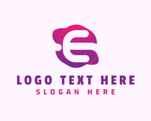 Web - Gradient Tech Company Letter E logo design