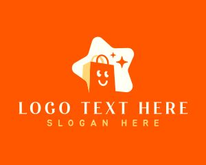 Buy - Shopping Bag Star logo design