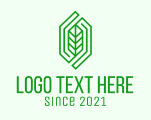 Eco - Green Leaf Herb logo design