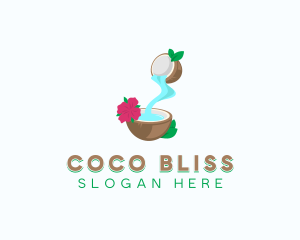 Coconut - Coconut Water Drink logo design
