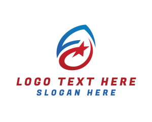 Aviation - Eagle Head Star logo design