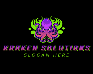 Octopus Kraken Gaming logo design