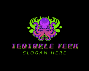 Tentacle - Octopus Kraken Gaming logo design