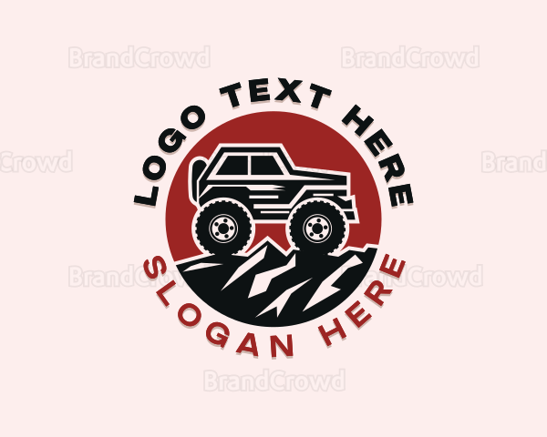 Off Road Vehicle Mountain Logo