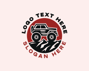 Transport - Off Road Vehicle Mountain logo design