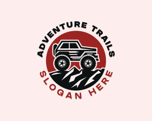 Off Road Vehicle Mountain logo design