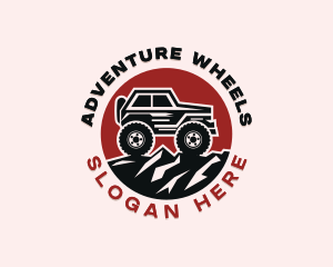 Off Road Vehicle Mountain logo design