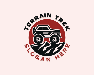 Off Road Vehicle Mountain logo design