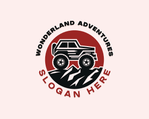 Off Road Vehicle Mountain logo design