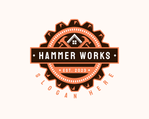Hammer - Hammer Cogwheel Renovation logo design