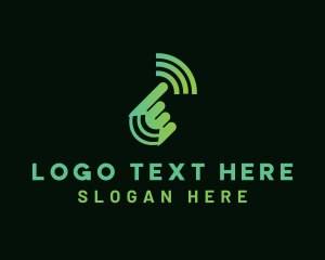 Signal - Green Hand Signal logo design