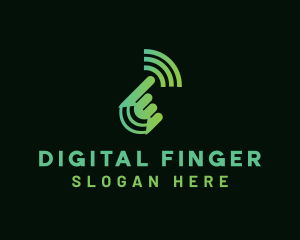 Finger - Green Hand Signal logo design