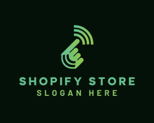 Ecommerce - Green Hand Signal logo design