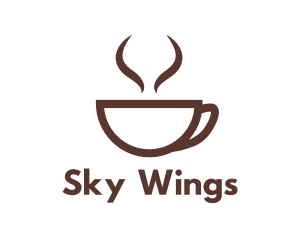 Caffeine - Brown Cup Coffee logo design