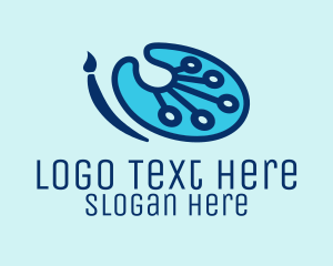 Artist - Digital Art Palette logo design