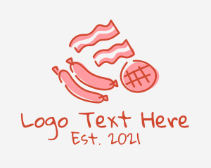 Grocery - Pork Bacon Sausage logo design