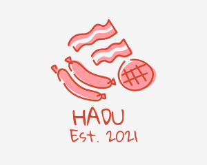 Pork Bacon Sausage  logo design
