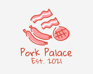 Pork - Pork Bacon Sausage logo design