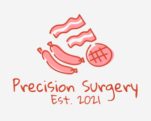 Pork Bacon Sausage  logo design