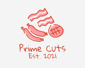 Steak - Pork Bacon Sausage logo design