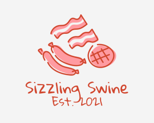 Pork - Pork Bacon Sausage logo design