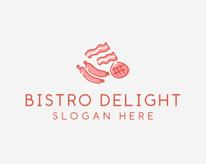 Pork Bacon Sausage Deli logo design