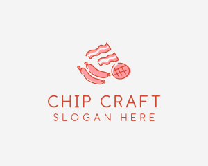 Pork Bacon Sausage Deli logo design