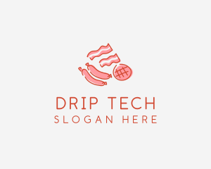 Pork Bacon Sausage Deli logo design