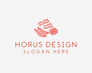 Pork Bacon Sausage Deli logo design