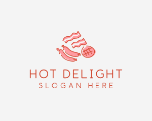 Pork Bacon Sausage Deli logo design